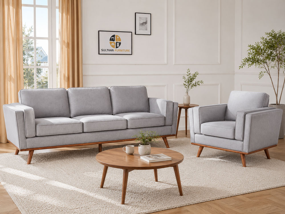 set sofa juwita 3 seat dan 1 seat kayu jati ruang tamu scandinavian